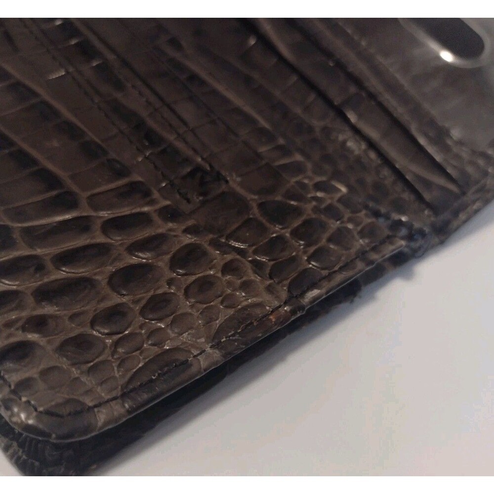 Brahmin Debra Brown Wristlet Wallet Melbourne Leather Croc Embossed - Picture 11 of 16